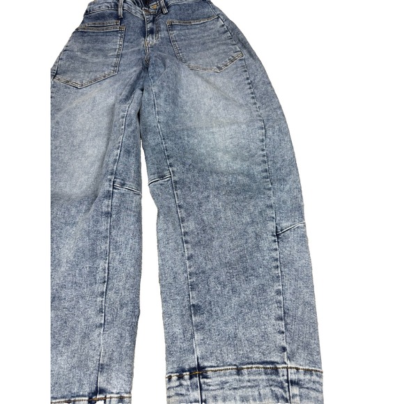 Ruti The Slouchy Jean Womens Size 6 Blue Vintage Wave Wash Barrel Elastic Boho - Picture 7 of 16